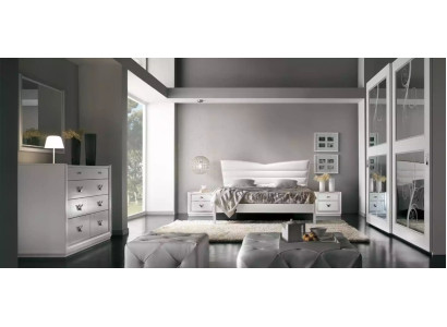 Luxus Schlafzimmer Möbel Bett 2x Nachttische Set Kommode Möbel 6tlg.Neu