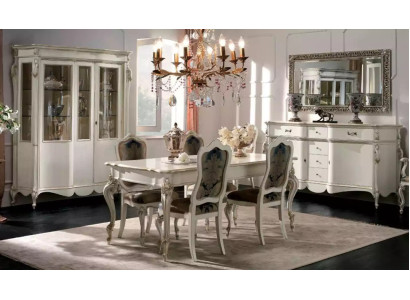 Klassisches Esstisch 4x Stühle Esszimmer Gruppe Tisch Sitzgruppe 8tlg