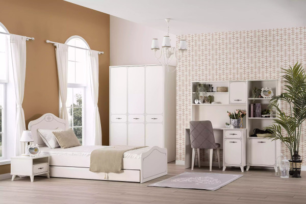 Bett Ausziehbares Funktionsbett Kinderbett Bettrahmen Weiß Holz Betten