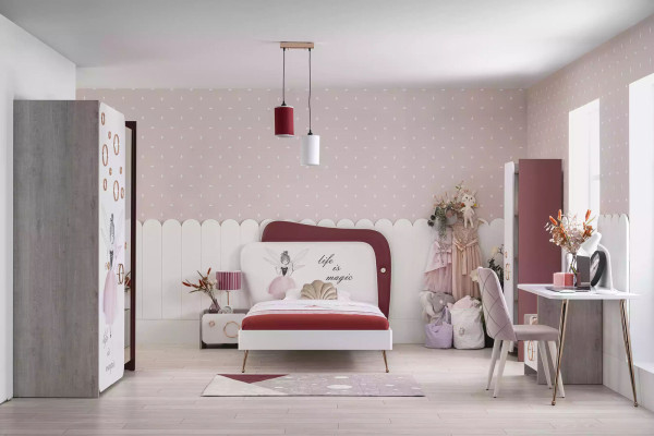 Designer Kinderbett Mädchen Zimmer Möbel Bettrahmen Einzelbett Möbel