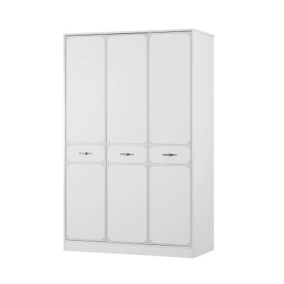 Holzschrank Luxus Kleiderschrank Schrank Möbel Holz Weiß 3 Tür Design