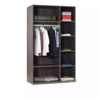 Holzschrank Luxus Kleiderschrank Schrank Möbel Holz Grau 3 türig Design