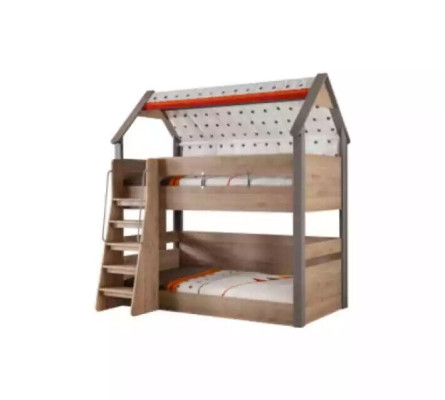 Etagenbett Kinderbtt Bett Bettrahmen Kinderzimmer Holz Braun Design