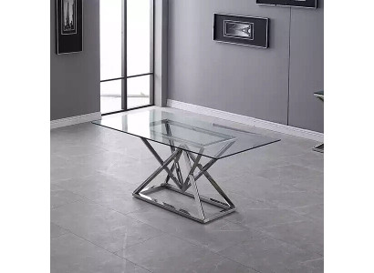 Designer Esszimmer Moderner Glastisch Edelstahltische Edelstahlgestell