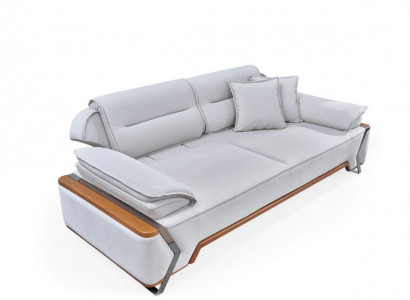 Designer Weißes Sofa Luxus Wohnzimmer Couch Polster 3-Sitzer Neuer 3-er