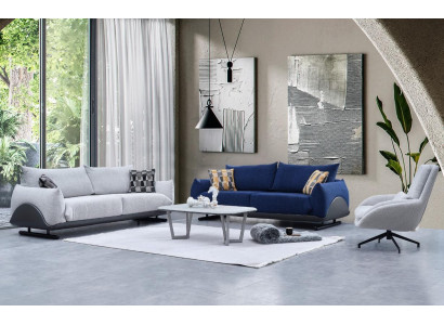 Wohnzimmer Sofagarnitur Designer 3-Sitzer Luxus Sessel 3-er Couch 3tlg