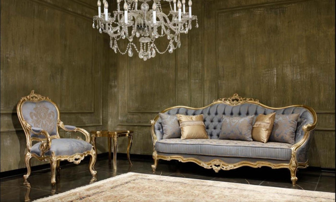 Klassische Graue Wohnzimmer Sofas Chesterfield Couchen Dreisitzer Sessel