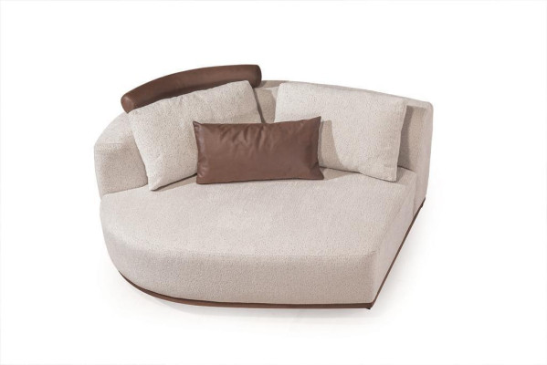 Weißes Ecksofa Designer Wohnzimmer L-Form Couch Polstermöbel Holzgestell