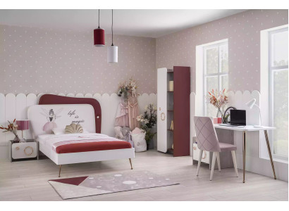 Kindermöbel Luxus Kinderzimmer Garnitur Bett Schreibtisch Regal 4tlg