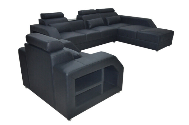 Design Ecksofa Couch Polster Garnitur Automatische Relax Funktion Sofa Neu Leder