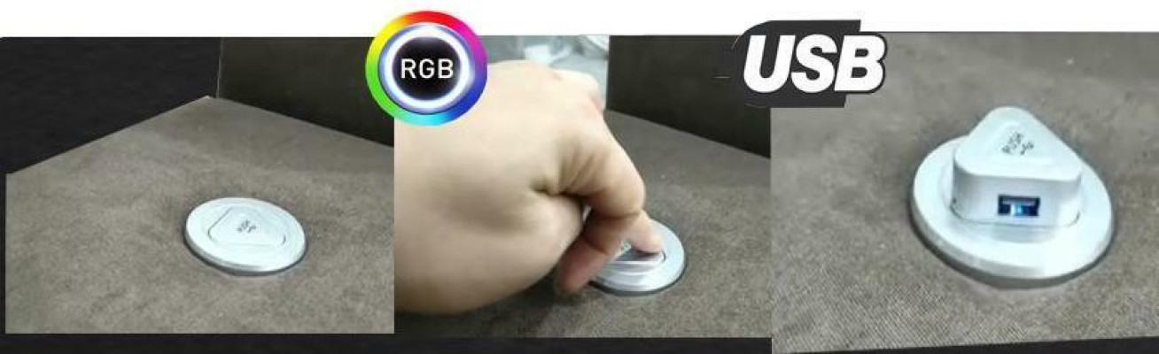 Design Leder Polster Sitz Leder Polster Landschaft Zimmer Wohn Sofa Ecke mit USB