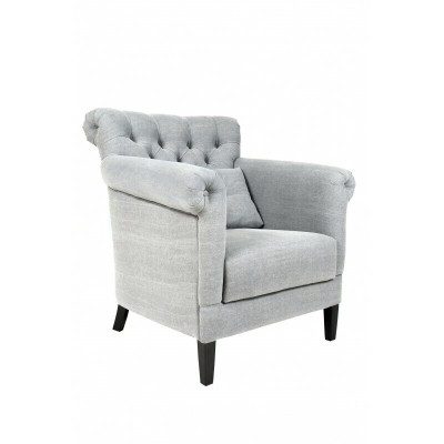 Sessel Club Lounge Designer Stuhl Polster Sofa 1 Sitzer Relax Fernseher Grau