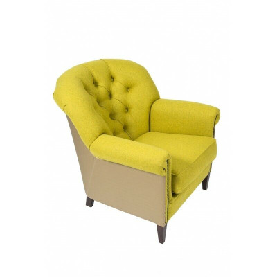 Ohrensessel Sessel Fernseh Stuhl Polster Sofa 1 Sitzer Relax Chesterfield