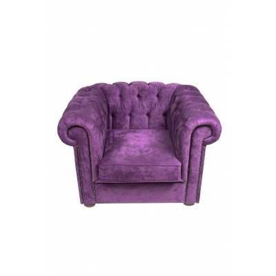 Chesterfield Sessel Couch Polster 1 Sitzer Samt Design Couchen Sofas