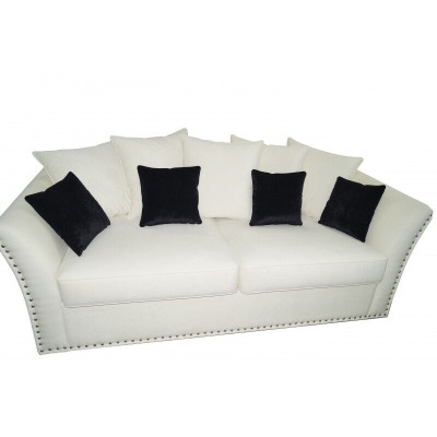 Klassische Design Couch Polster Sofa Dreisititzer Stoff Couchen Sofas 3 Sitzer