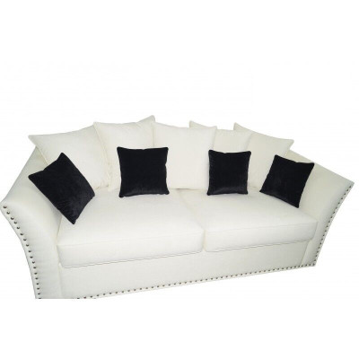 Klassische Design Couch Polster Sofa Dreisititzer Stoff Couchen Sofas 3 Sitzer
