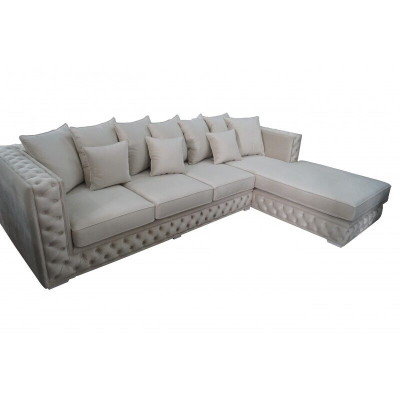 Chesterfield Design Sofa Eckcouch Polster Sitz Eckgarnitur Moderne Textil
