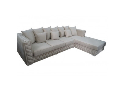 Chesterfield Design Sofa Eckcouch Polster Sitz Eckgarnitur Moderne Textil