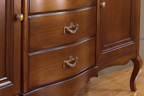 Hochwertige Vitrine Schrank Holz Glas Vitrinen Klassische Italienische Möbel Neu