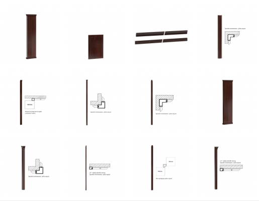 System Büro Deko Möbel Vitrine Aktenschrank Klassischer Holz Schrank Regal