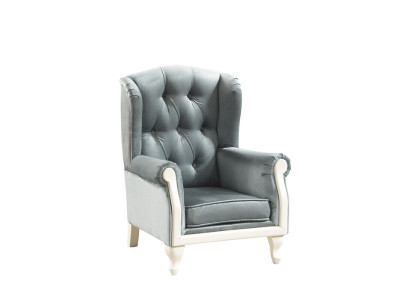 Chesterfield Ohrensessel Sessel Polster Fernseh Büro Couch Echtes Leder