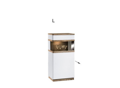 Vitrine Holz & Glas Anrichte Schrank Wohnzimmer Kollektion Modern Stil Regal