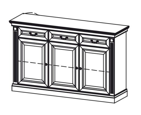 Klassische Kommode Kommoden Kommodenschrank Schrank Schrankwand - Model BA-K3