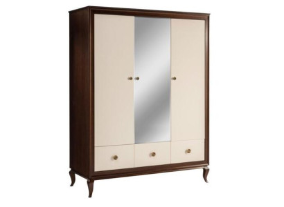 Kleiderschrank mit Spiegel Holz Schrank Designer Schrank Schlafzimmer Schränke