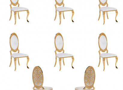 Stuhl 6x Gruppe Sessel Stühle Set Luxus Textil Neu Esszimmer