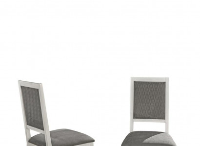 Stuhl Esszimmerstuhl Holz Stoff Esszimmer Stühle Design Sessel Grau Neu Lehn neu