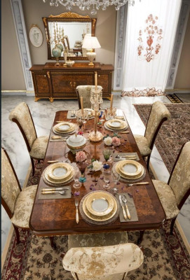 Stuhl Holz Braun Italienische Möbel Polster Wohnzimmer Lehn Stühle Luxus Sessel