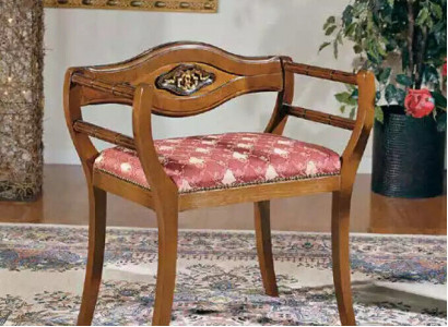 Designer Stuhl Klassische Polster Stoff Sitzmöbel Wohnzimmer Lehnstuhl