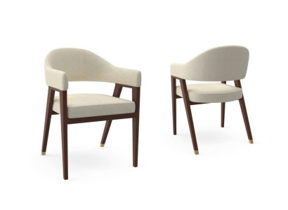 Design Stühle Polster Hotel Stuhl Textil Holz Möbel im Esszimmer neu