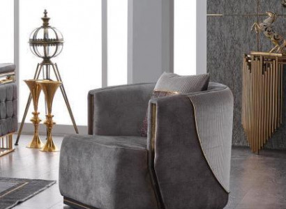 Designer Sessel Wohnzimmer Luxus Modern Sitz Textil Möbel Polstersessel