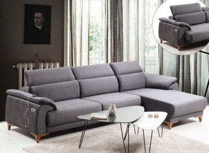 Ecksofa L-Form Modern Wohnzimmer Sofa Couch Polstermöbel Luxus Design