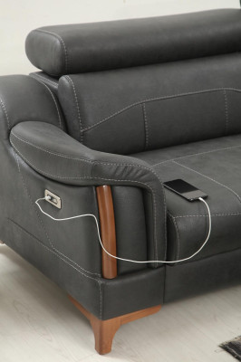 Ecksofa L-Form Modern Sofa Wohnzimmer Couch Polster Textil Stoff Möbel