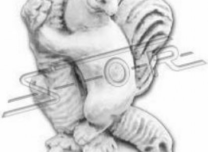 Garten Dekoration Frettchen Terrasse Stein Figuren Figur Statue Skulptur