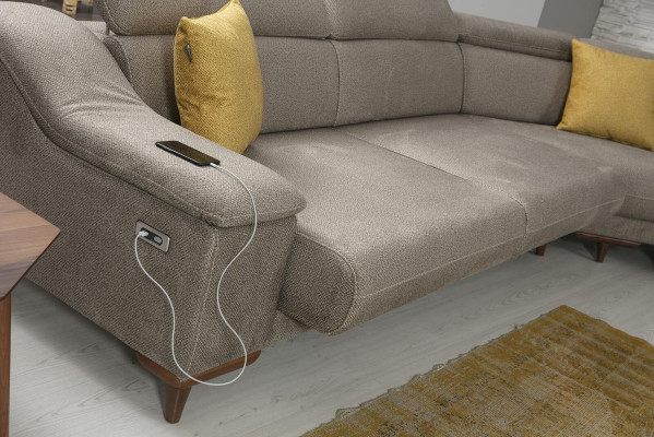 Sofa U-Form Wohnzimmer Ecksofa Polstermöbel Modern Polster Textil Design