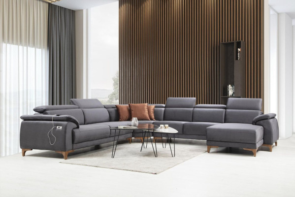 Wohnzimmer Ecksofa U-Form Polstermöbel Sofa Couch Modern Möbel Design