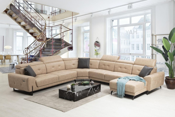 Ecksofa U-Form Sitzmöbel Designer Sitzmöbel Modern Sofa Couch Polster