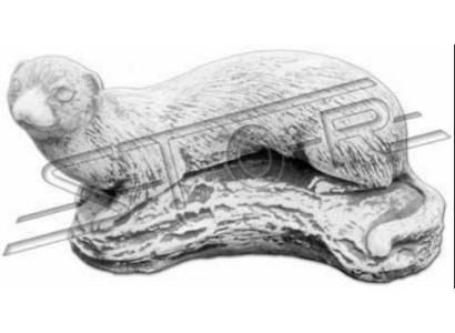 Garten Dekoration Frettchen Terrasse Stein Figuren Weiß Figur Natur Statue