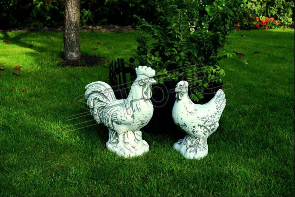 Garten Dekoration Huhn Terrasse Stein Figuren Figur Dekorative Weiß Statue