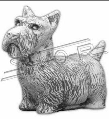 Garten Dekoration Hund Terrasse Stein Figuren Dekorative Weiß Statue Figur