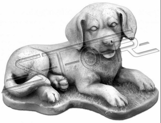 Garten Dekoration Hund Stein Terrasse Figur Figuren Dekorative Statue Weiß