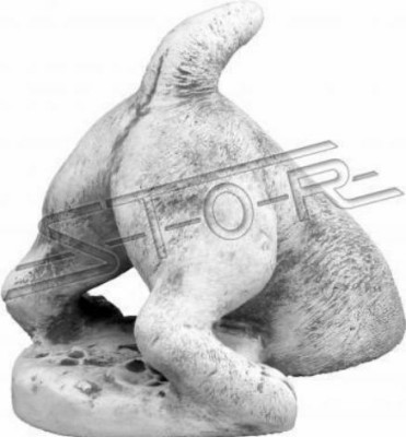 Garten Dekoration Hund Terrasse Stein Weiß Figuren Dekorative Statue Figur