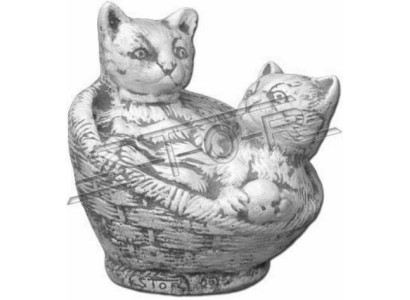 Garten Dekoration Katze Terrasse Stein Figuren Figur Deko Statue Skulptur 494