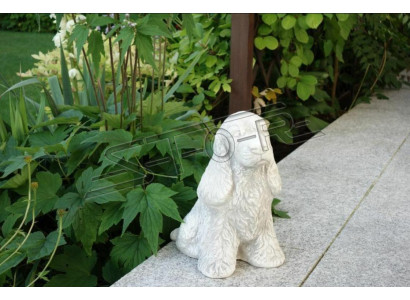Garten Dekoration Weiß Hund Terrasse Stein Figur Figuren Dekorative Statue