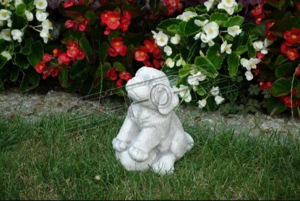 Garten Weiß Dekoration Hund Terrasse Stein Figuren Dekorative Statue Figur