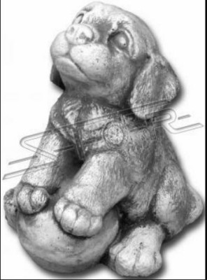 Garten Weiß Dekoration Hund Terrasse Stein Figuren Dekorative Statue Figur