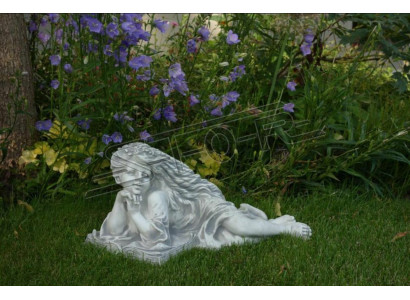 Gartenfigur Engel Garten 26cm Teichfigur Menschen Steinguss